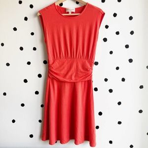 Philosophy Red Orange Fit and Flare Banded Waist Dress Size Small